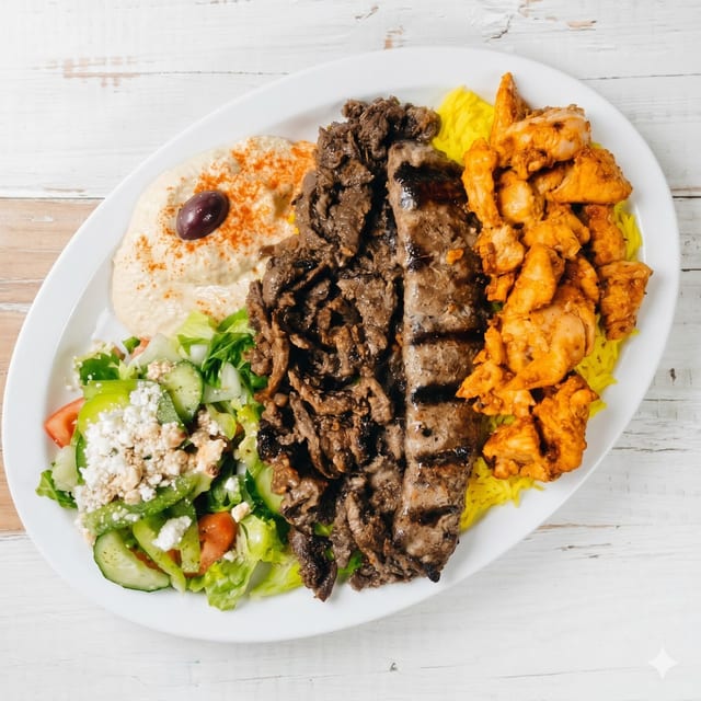 Combination Plate 3 Meats.