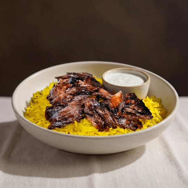 #2 Meat Shawarma Rice Bowl.