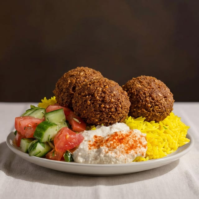 #7 Falafel Rice Bowl.