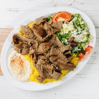 #1 Gyros Plate with Hummus